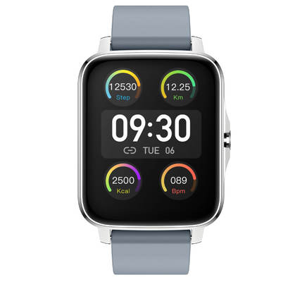 1.69 Inch 200mAh Heart Rate Monitoring Smart Watch Square Dial
